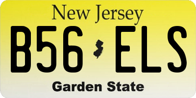 NJ license plate B56ELS