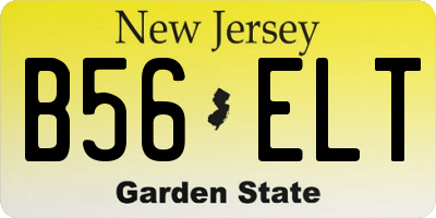 NJ license plate B56ELT