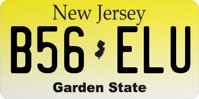 NJ license plate B56ELU