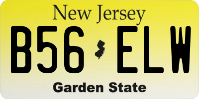 NJ license plate B56ELW