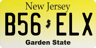 NJ license plate B56ELX