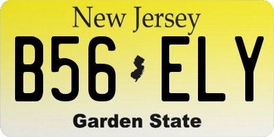 NJ license plate B56ELY