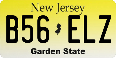 NJ license plate B56ELZ