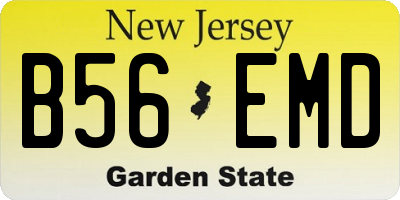 NJ license plate B56EMD