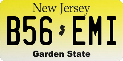 NJ license plate B56EMI