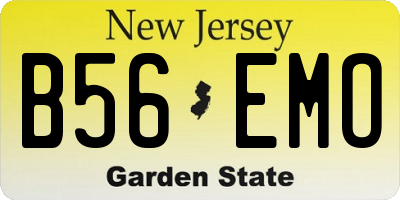NJ license plate B56EMO