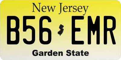 NJ license plate B56EMR