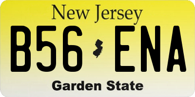 NJ license plate B56ENA