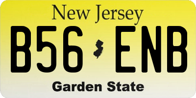 NJ license plate B56ENB