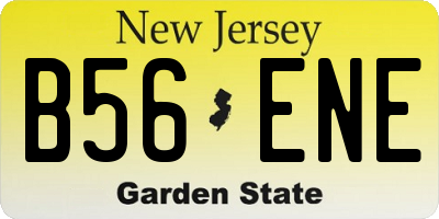 NJ license plate B56ENE