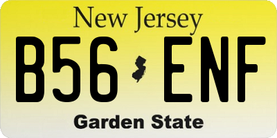 NJ license plate B56ENF
