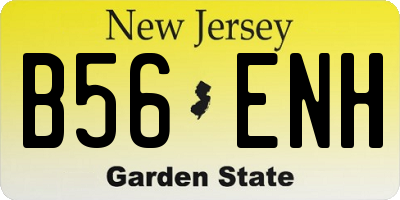 NJ license plate B56ENH