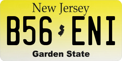 NJ license plate B56ENI