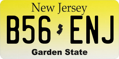 NJ license plate B56ENJ