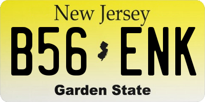 NJ license plate B56ENK