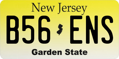 NJ license plate B56ENS