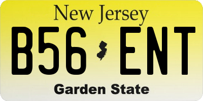 NJ license plate B56ENT