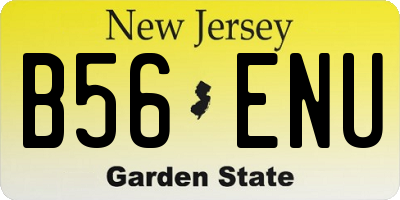 NJ license plate B56ENU
