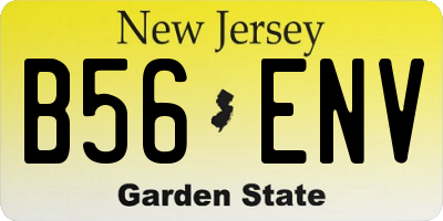 NJ license plate B56ENV