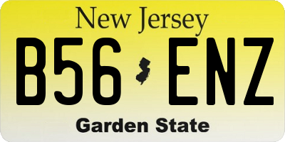 NJ license plate B56ENZ
