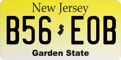 NJ license plate B56EOB