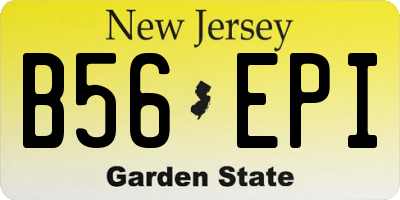 NJ license plate B56EPI