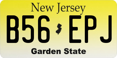 NJ license plate B56EPJ