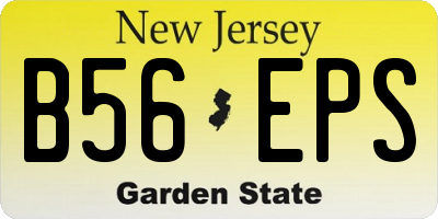 NJ license plate B56EPS