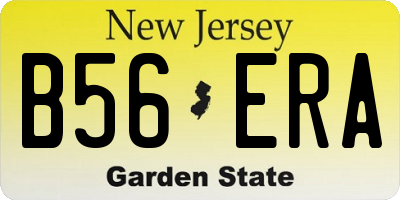 NJ license plate B56ERA