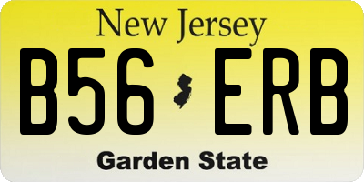 NJ license plate B56ERB