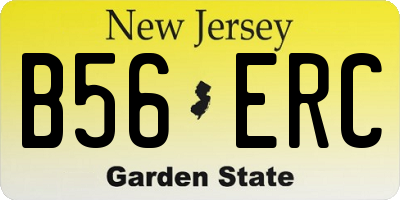 NJ license plate B56ERC