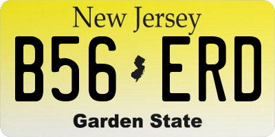 NJ license plate B56ERD