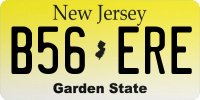NJ license plate B56ERE