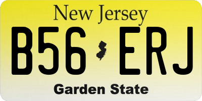 NJ license plate B56ERJ
