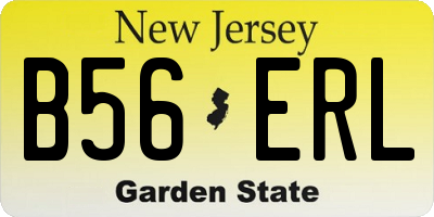 NJ license plate B56ERL