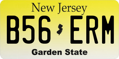 NJ license plate B56ERM