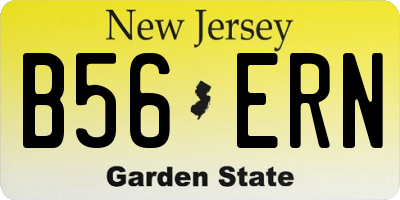 NJ license plate B56ERN