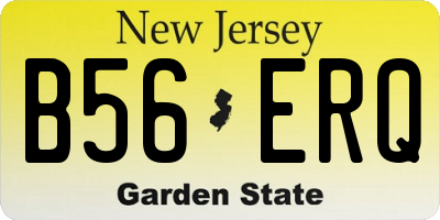 NJ license plate B56ERQ