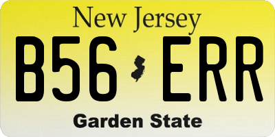 NJ license plate B56ERR