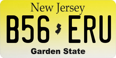 NJ license plate B56ERU