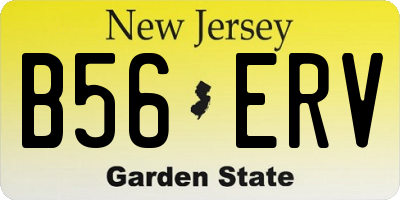 NJ license plate B56ERV