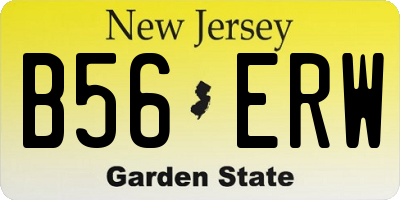 NJ license plate B56ERW
