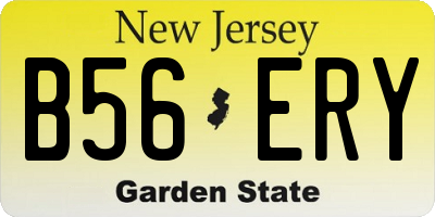 NJ license plate B56ERY