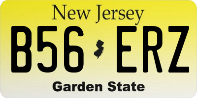NJ license plate B56ERZ