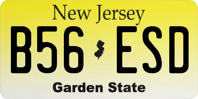 NJ license plate B56ESD