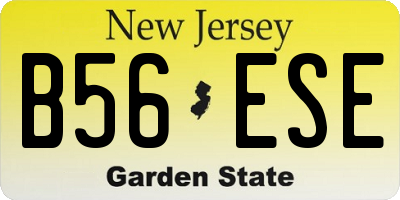 NJ license plate B56ESE