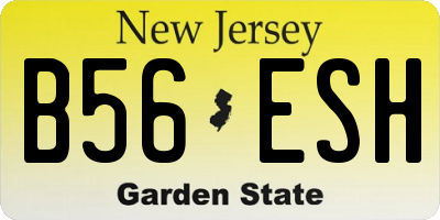 NJ license plate B56ESH