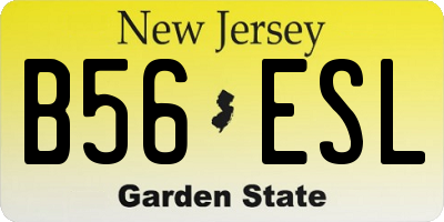 NJ license plate B56ESL