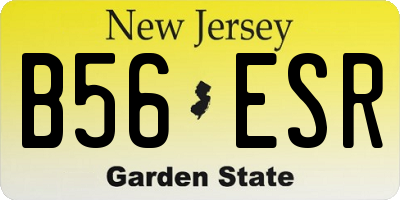 NJ license plate B56ESR