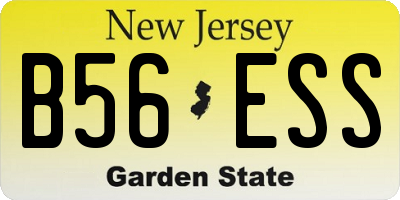 NJ license plate B56ESS